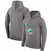 Miami Dolphins Nike Sideline Property of Performance Pullover Hoodie Gray,baseball caps,new era cap wholesale,wholesale hats